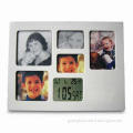 2014 latest six pictures photo frames with recording function, large space and alarm clock